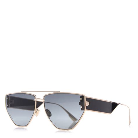 CHRISTIAN DIOR Clan 2 Aviator Sunglasses Black .